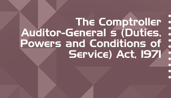 The Comptroller Auditor General s Duties Powers and Conditions of Service Act 1971 Bare Act PDF Download 2