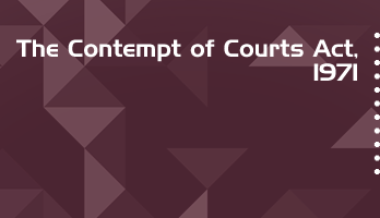 The Contempt of Courts Act 1971 Bare Act PDF Download 2