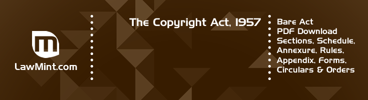 The Copyright Act 1957 Bare Act PDF Download 2