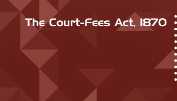 The Court Fees Act 1870 Bare Act PDF Download 2