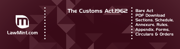 The Customs Act 1962 Bare Act PDF Download 2