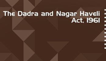 The Dadra and Nagar Haveli Act 1961 Bare Act PDF Download 2