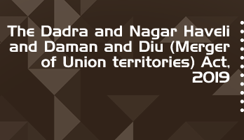 The Dadra and Nagar Haveli and Daman and Diu Merger of Union territories Act 2019 Bare Act PDF Download 2