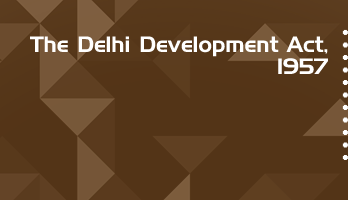 The Delhi Development Act 1957 Bare Act PDF Download 2