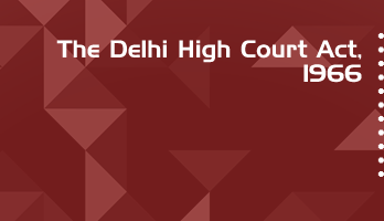 The Delhi High Court Act 1966 Bare Act PDF Download 2