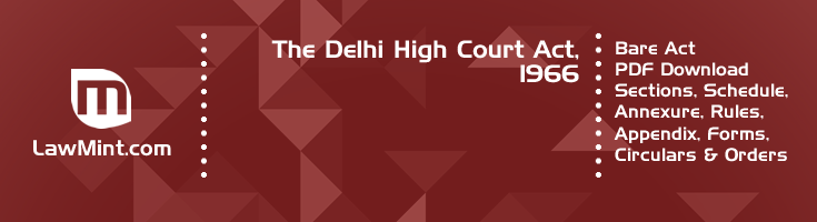 The Delhi High Court Act 1966 Bare Act PDF Download 2