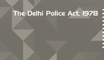 The Delhi Police Act 1978 Bare Act PDF Download 2