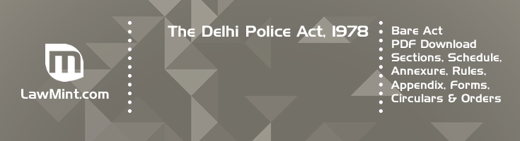 The Delhi Police Act 1978 Bare Act PDF Download 2