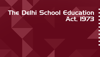 The Delhi School Education Act 1973 Bare Act PDF Download 2