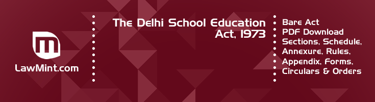 The Delhi School Education Act 1973 Bare Act PDF Download 2