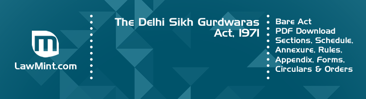 The Delhi Sikh Gurdwaras Act 1971 Bare Act PDF Download 2