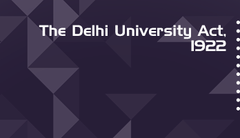 The Delhi University Act 1922 Bare Act PDF Download 2