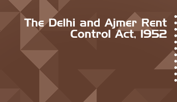 The Delhi and Ajmer Rent Control Act 1952 Bare Act PDF Download 2