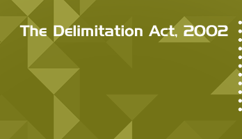 The Delimitation Act 2002 Bare Act PDF Download 2