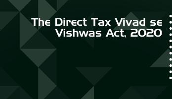 The Direct Tax Vivad se Vishwas Act 2020 Bare Act PDF Download 2