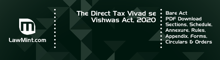 The Direct Tax Vivad se Vishwas Act 2020 Bare Act PDF Download 2