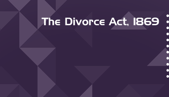 The Divorce Act 1869 Bare Act PDF Download 2