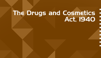 The Drugs and Cosmetics Act 1940 Bare Act PDF Download 2