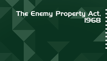 The Enemy Property Act 1968 Bare Act PDF Download 2