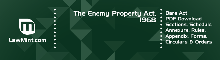 The Enemy Property Act 1968 Bare Act PDF Download 2