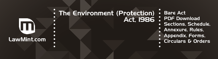 The Environment Protection Act 1986 Bare Act PDF Download 2