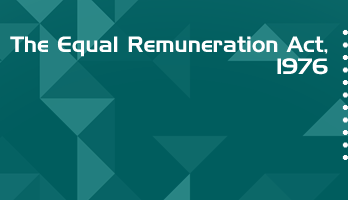 The Equal Remuneration Act 1976 Bare Act PDF Download 2