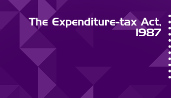 The Expenditure tax Act 1987 Bare Act PDF Download 2