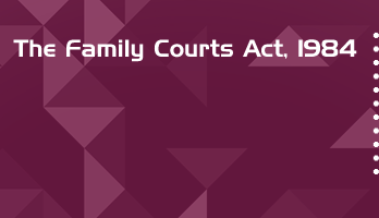 The Family Courts Act 1984 Bare Act PDF Download 2