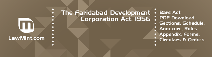 The Faridabad Development Corporation Act 1956 Bare Act PDF Download 2