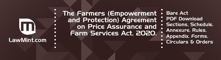 The Farmers Empowerment and Protection Agreement on Price Assurance and Farm Services Act 2020 Bare Act PDF Download 2