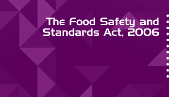 The Food Safety and Standards Act 2006 Bare Act PDF Download 2