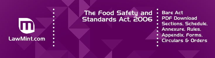 The Food Safety and Standards Act 2006 Bare Act PDF Download 2