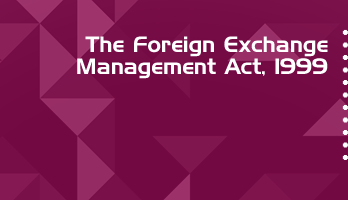 The Foreign Exchange Management Act 1999 Bare Act PDF Download 2