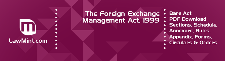 The Foreign Exchange Management Act 1999 Bare Act PDF Download 2