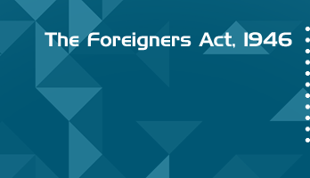 The Foreigners Act 1946 Bare Act PDF Download 2