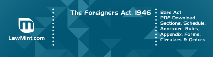 The Foreigners Act 1946 Bare Act PDF Download 2