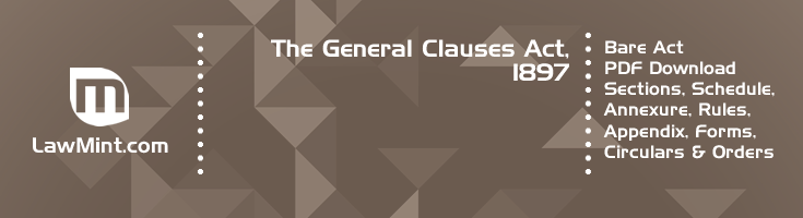The General Clauses Act 1897 Bare Act PDF Download 2