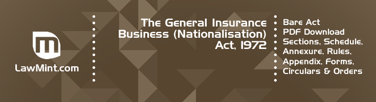 The General Insurance Business Nationalisation Act 1972 Bare Act PDF Download 2