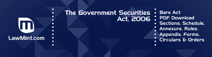 The Government Securities Act 2006 Bare Act PDF Download 2