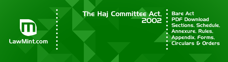 The Haj Committee Act 2002 Bare Act PDF Download 2