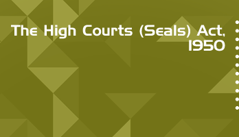 The High Courts Seals Act 1950 Bare Act PDF Download 2