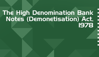 The High Denomination Bank Notes Demonetisation Act 1978 Bare Act PDF Download 2