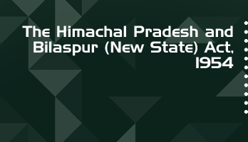 The Himachal Pradesh and Bilaspur New State Act 1954 Bare Act PDF Download 2