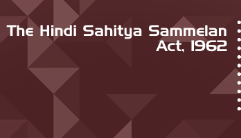 The Hindi Sahitya Sammelan Act 1962 Bare Act PDF Download 2