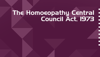 The Homoeopathy Central Council Act 1973 Bare Act PDF Download 2