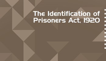 The Identification of Prisoners Act 1920 Bare Act PDF Download 2