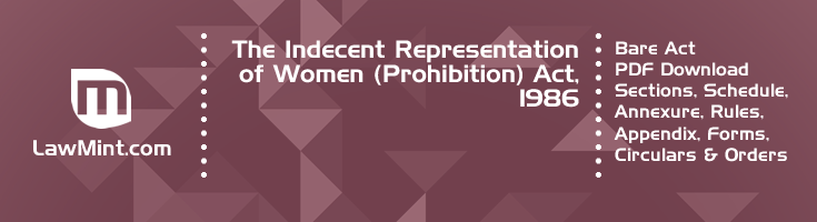 The Indecent Representation of Women Prohibition Act 1986 Bare Act PDF Download 2