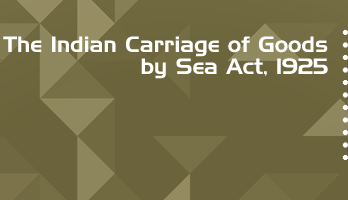 The Indian Carriage of Goods by Sea Act 1925 Bare Act PDF Download 2