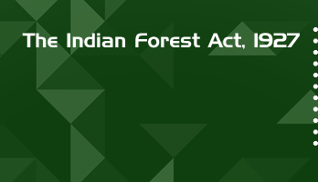 The Indian Forest Act 1927 Bare Act PDF Download 2