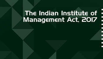 The Indian Institute of Management Act 2017 Bare Act PDF Download 2